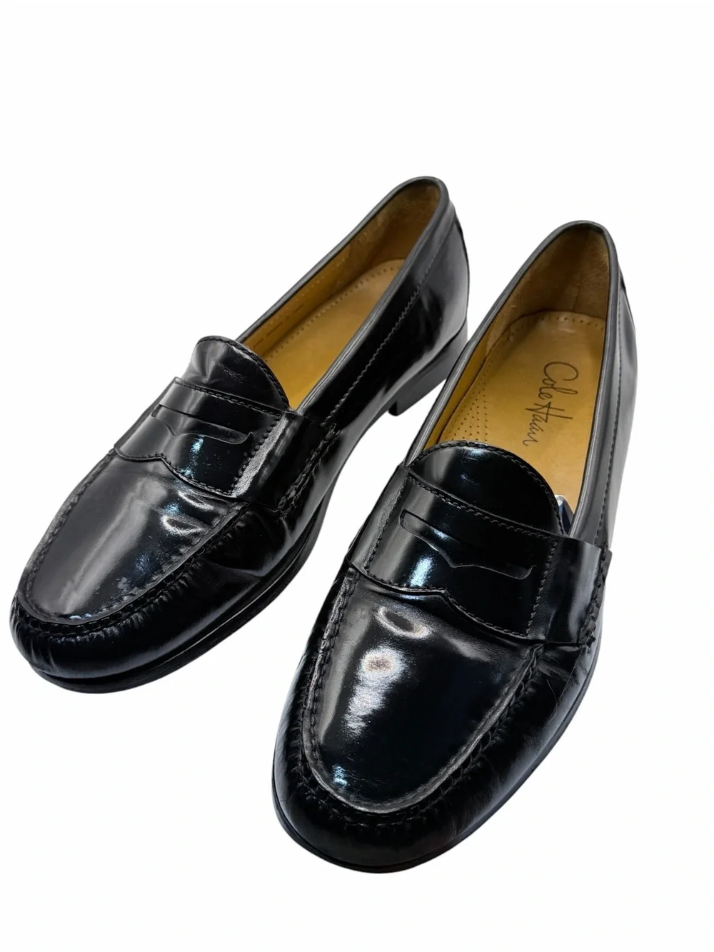 Cole Haan Men’s Leather Penny Loafers Black Dress Shoes Size 11D Classic Slip-On